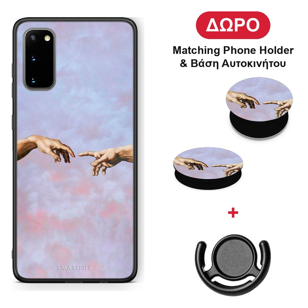 Adam Hand - Samsung Galaxy S20 θήκη + Δώρο Phone Holder & Βάση Αυτοκινήτου