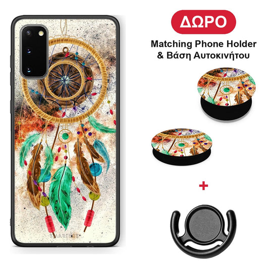 Boho DreamCatcher - Samsung Galaxy S20 θήκη + Δώρο Phone Holder & Βάση Αυτοκινήτου