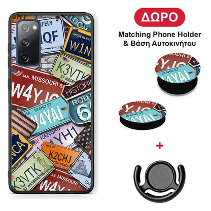 Car Plates - Samsung Galaxy S20 FE θήκη + Δώρο Phone Holder & Βάση Αυτοκινήτου