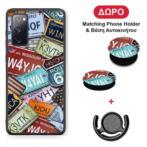 Car Plates - Samsung Galaxy S20 FE θήκη + Δώρο Phone Holder & Βάση Αυτοκινήτου