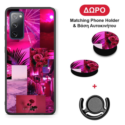 Collage Red Roses - Samsung Galaxy S20 FE θήκη + Δώρο Phone Holder & Βάση Αυτοκινήτου