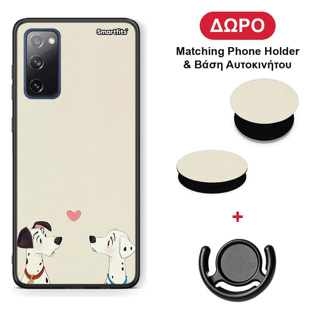 Dalmatians Love - Samsung Galaxy S20 FE θήκη + Δώρο Phone Holder & Βάση Αυτοκινήτου