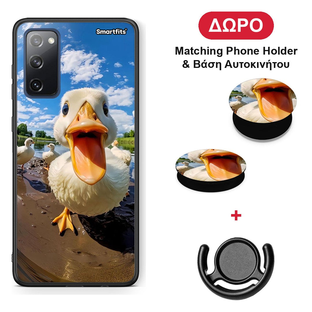 Duck Face - Samsung Galaxy S20 FE θήκη + Δώρο Phone Holder & Βάση Αυτοκινήτου