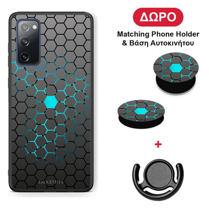Geometric Hexagonal - Samsung Galaxy S20 FE θήκη + Δώρο Phone Holder & Βάση Αυτοκινήτου