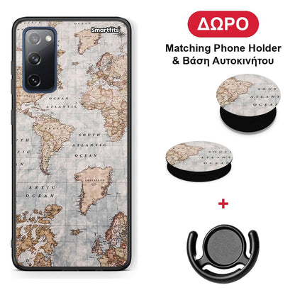 World Map - Samsung Galaxy S20 FE θήκη + Δώρο Phone Holder & Βάση Αυτοκινήτου