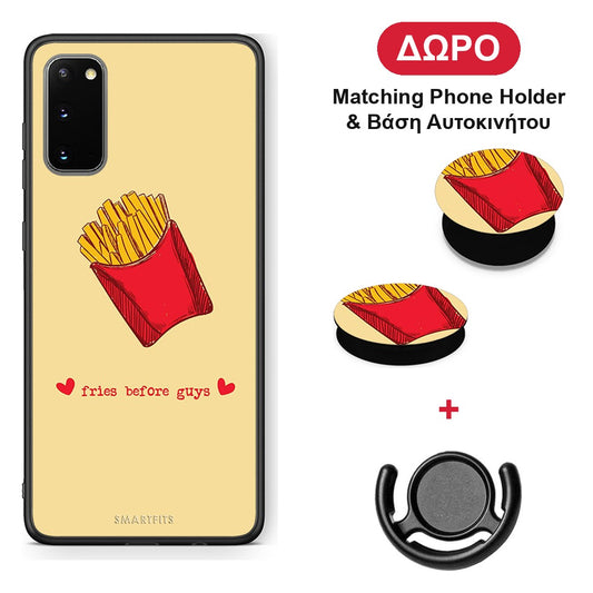 Fries Before Guys - Samsung Galaxy S20 θήκη + Δώρο Phone Holder & Βάση Αυτοκινήτου