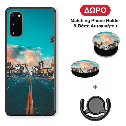 Landscape City - Samsung Galaxy S20 θήκη + Δώρο Phone Holder & Βάση Αυτοκινήτου