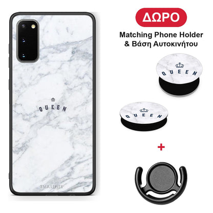 Marble Queen - Samsung Galaxy S20 θήκη + Δώρο Phone Holder & Βάση Αυτοκινήτου