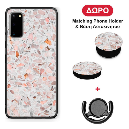 Marble Terrazzo - Samsung Galaxy S20 θήκη + Δώρο Phone Holder & Βάση Αυτοκινήτου