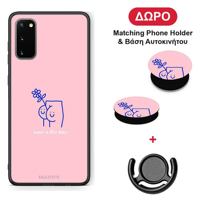 Nice Day - Samsung Galaxy S20 θήκη + Δώρο Phone Holder & Βάση Αυτοκινήτου