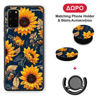 Autumn Sunflowers - Samsung Galaxy S20+ θήκη + Δώρο Phone Holder & Βάση Αυτοκινήτου