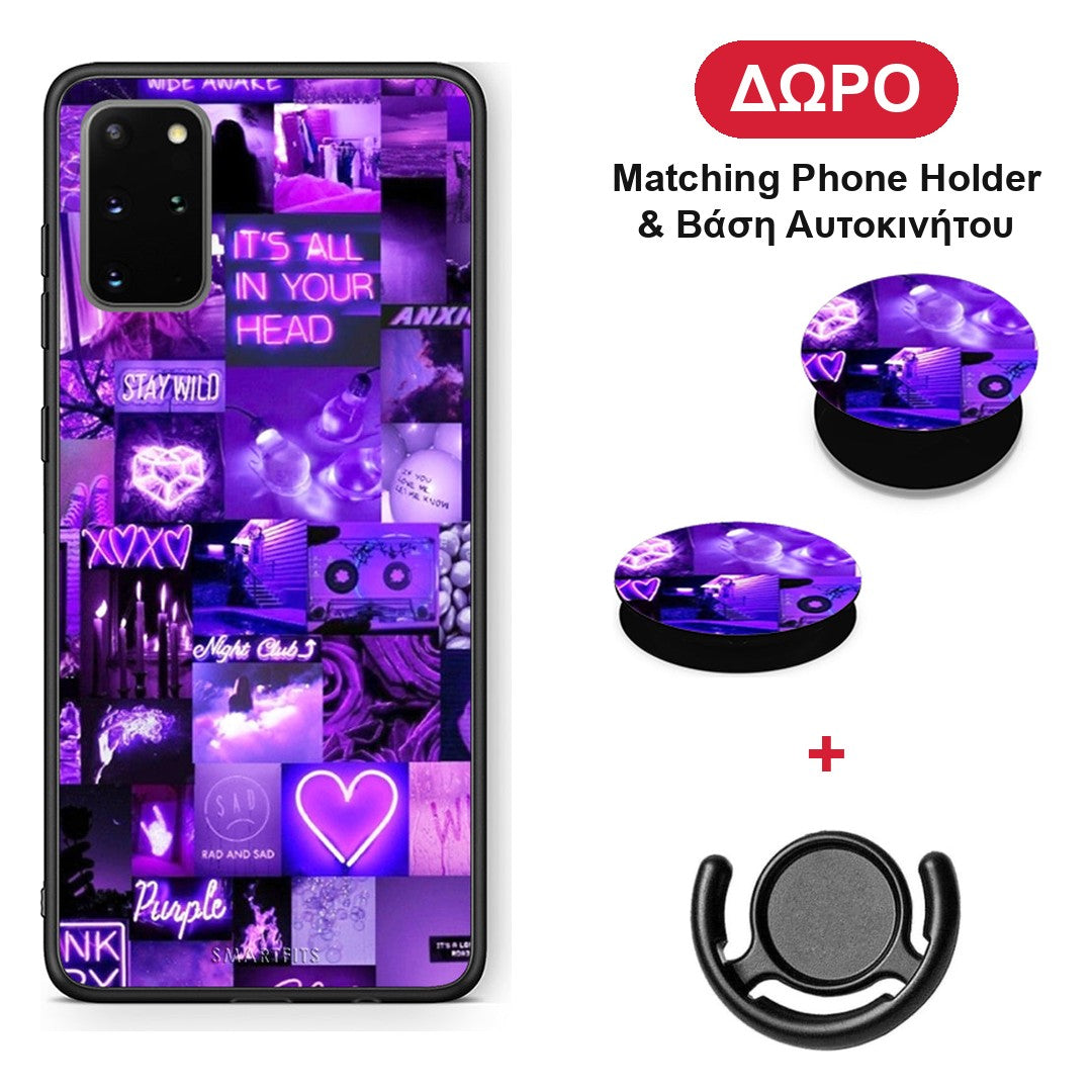 Collage Stay Wild - Samsung Galaxy S20+ θήκη + Δώρο Phone Holder & Βάση Αυτοκινήτου