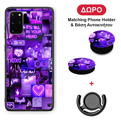 Collage Stay Wild - Samsung Galaxy S20+ θήκη + Δώρο Phone Holder & Βάση Αυτοκινήτου