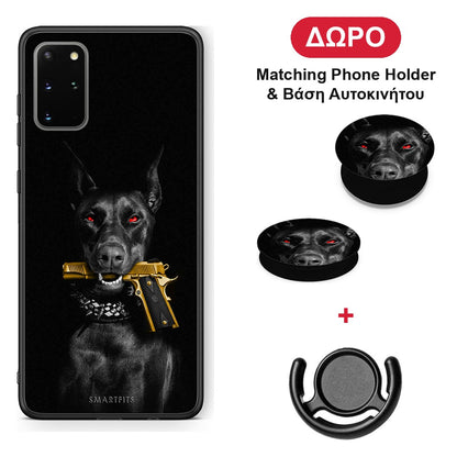 Golden Gun - Samsung Galaxy S20+ θήκη + Δώρο Phone Holder & Βάση Αυτοκινήτου