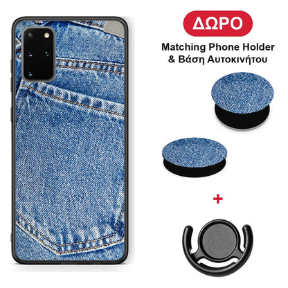 Jeans Pocket - Samsung Galaxy S20+ θήκη + Δώρο Phone Holder & Βάση Αυτοκινήτου
