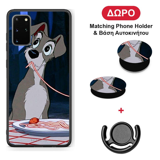 Lady And Tramp 1 - Samsung Galaxy S20+ θήκη + Δώρο Phone Holder & Βάση Αυτοκινήτου