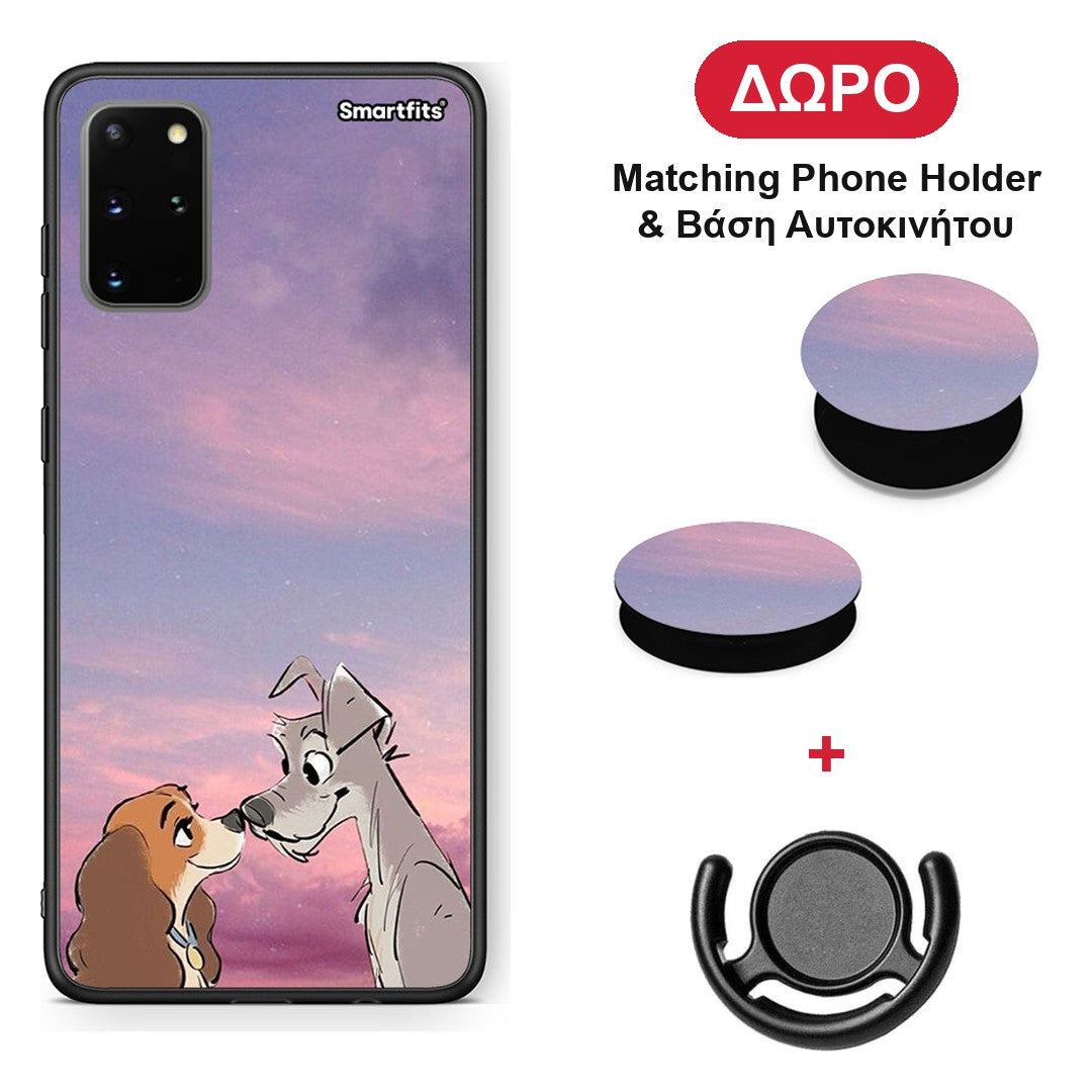 Lady And Tramp - Samsung Galaxy S20+ θήκη + Δώρο Phone Holder & Βάση Αυτοκινήτου