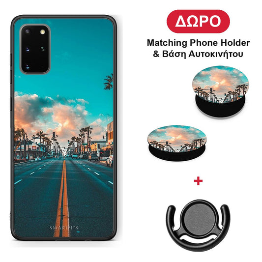 Landscape City - Samsung Galaxy S20+ θήκη + Δώρο Phone Holder & Βάση Αυτοκινήτου