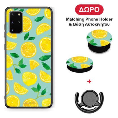 Lemons - Samsung Galaxy S20+ θήκη + Δώρο Phone Holder & Βάση Αυτοκινήτου