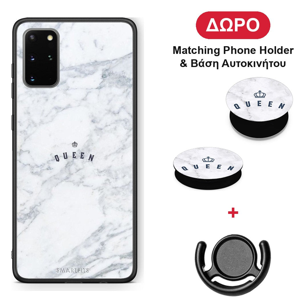 Marble Queen - Samsung Galaxy S20+ θήκη + Δώρο Phone Holder & Βάση Αυτοκινήτου
