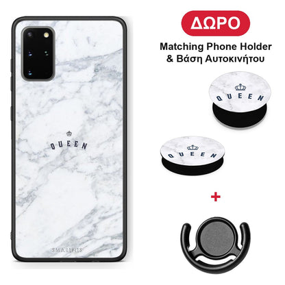Marble Queen - Samsung Galaxy S20+ θήκη + Δώρο Phone Holder & Βάση Αυτοκινήτου