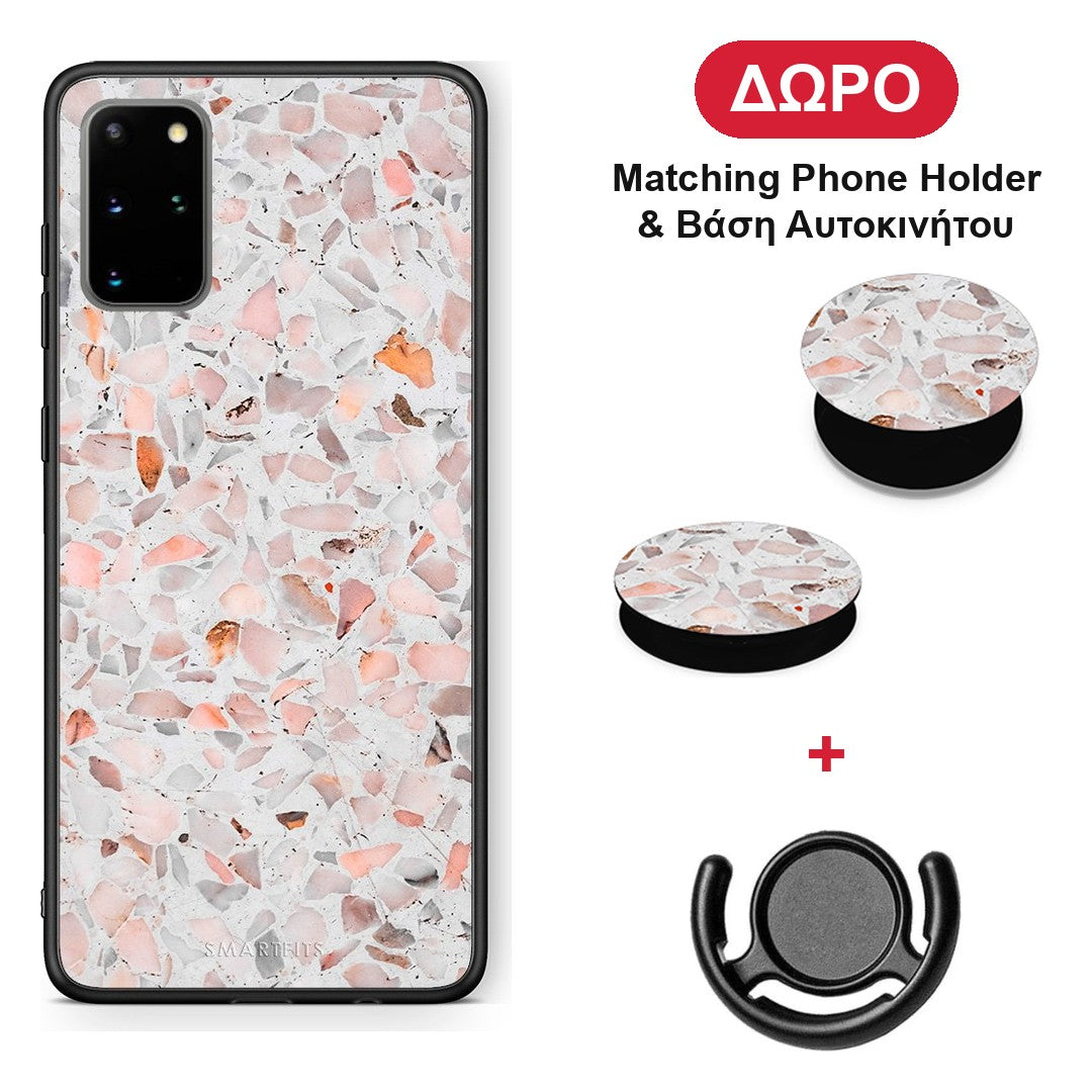 Marble Terrazzo - Samsung Galaxy S20+ θήκη + Δώρο Phone Holder & Βάση Αυτοκινήτου