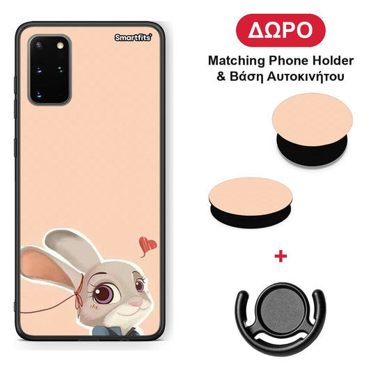 Nick Wilde And Judy Hopps Love 2 - Samsung Galaxy S20+ θήκη + Δώρο Phone Holder & Βάση Αυτοκινήτου