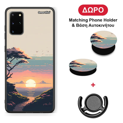 Pixel Sunset - Samsung Galaxy S20+ θήκη + Δώρο Phone Holder & Βάση Αυτοκινήτου