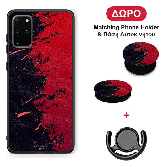 Red Paint - Samsung Galaxy S20+ θήκη + Δώρο Phone Holder & Βάση Αυτοκινήτου