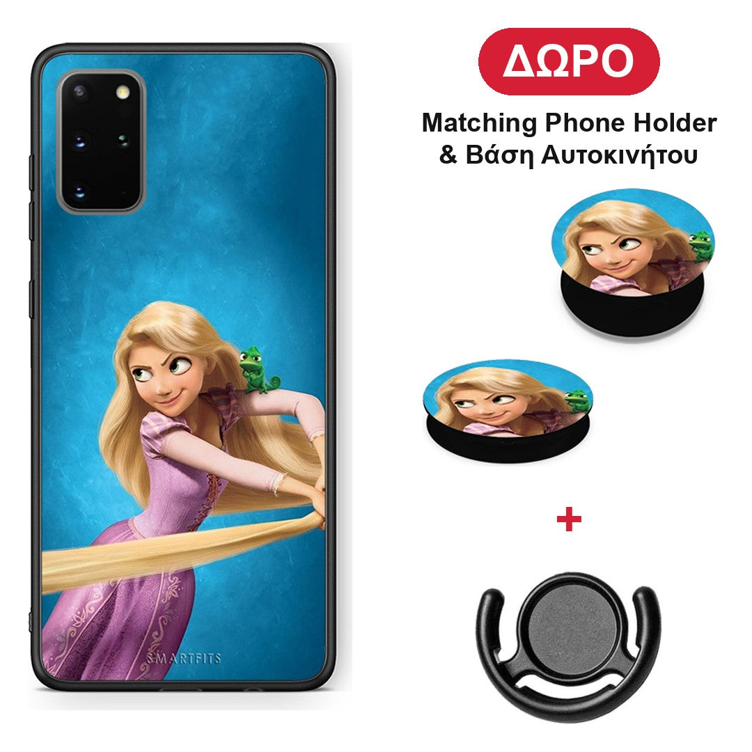 Tangled 2 - Samsung Galaxy S20+ θήκη + Δώρο Phone Holder & Βάση Αυτοκινήτου