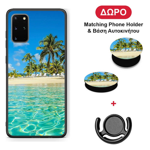 Tropical Vibes - Samsung Galaxy S20+ θήκη + Δώρο Phone Holder & Βάση Αυτοκινήτου