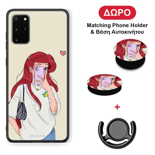 Walking Mermaid - Samsung Galaxy S20+ θήκη + Δώρο Phone Holder & Βάση Αυτοκινήτου