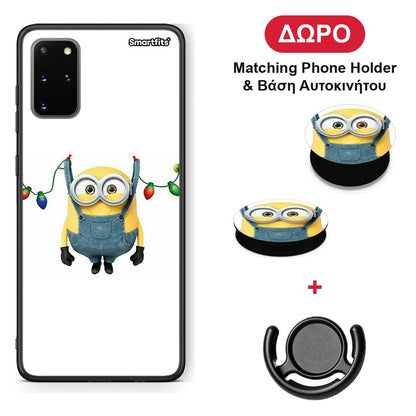 Xmas Minion Lights - Samsung Galaxy S20+ θήκη + Δώρο Phone Holder & Βάση Αυτοκινήτου