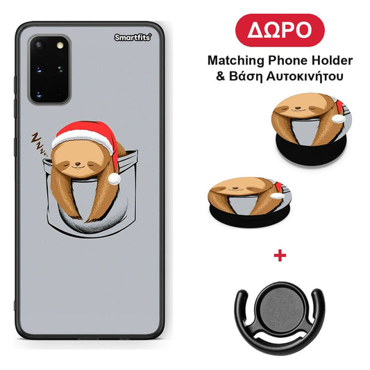 Xmas Zzzz - Samsung Galaxy S20+ θήκη + Δώρο Phone Holder & Βάση Αυτοκινήτου