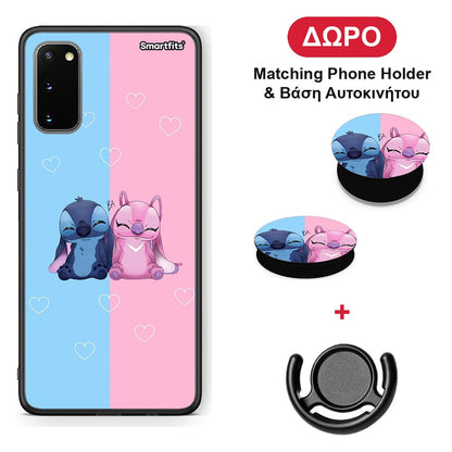 Stitch And Angel - Samsung Galaxy S20 θήκη + Δώρο Phone Holder & Βάση Αυτοκινήτου