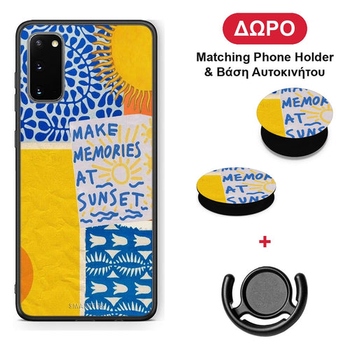 Sunset Memories - Samsung Galaxy S20 θήκη + Δώρο Phone Holder & Βάση Αυτοκινήτου
