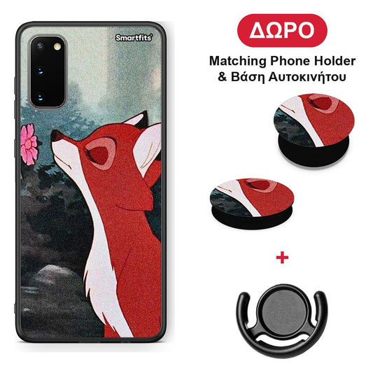 Tod And Vixey Love 2 - Samsung Galaxy S20 θήκη + Δώρο Phone Holder & Βάση Αυτοκινήτου