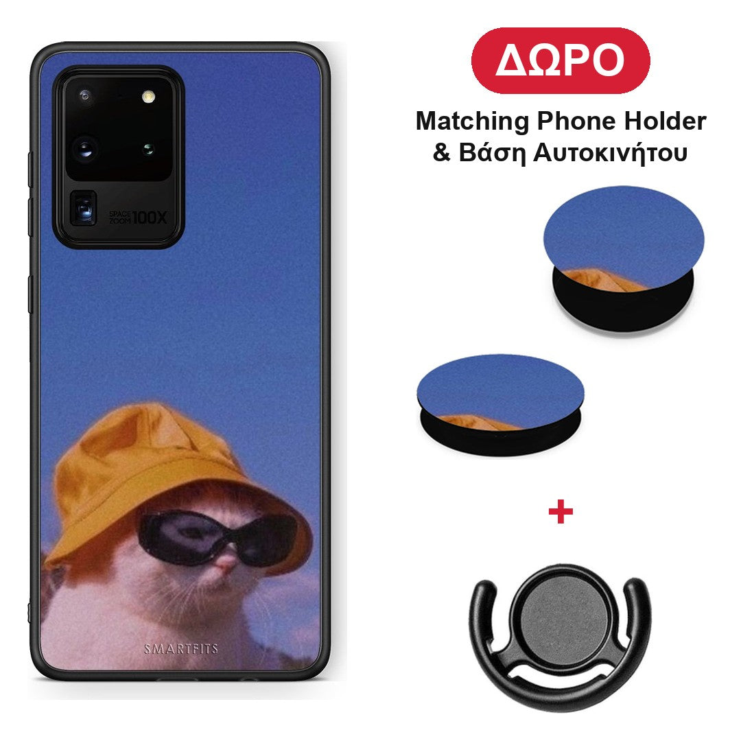 Cat Diva - Samsung Galaxy S20 Ultra θήκη + Δώρο Phone Holder & Βάση Αυτοκινήτου