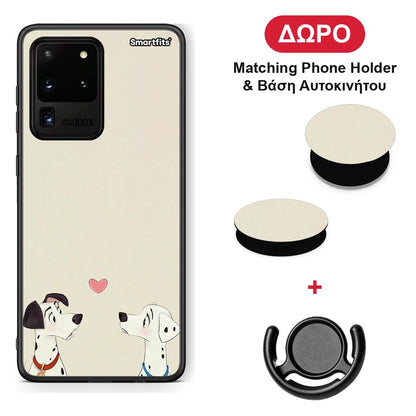 Dalmatians Love - Samsung Galaxy S20 Ultra θήκη + Δώρο Phone Holder & Βάση Αυτοκινήτου