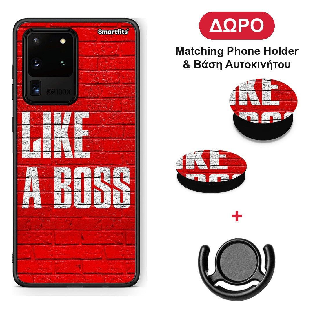 Like A Boss - Samsung Galaxy S20 Ultra θήκη + Δώρο Phone Holder & Βάση Αυτοκινήτου