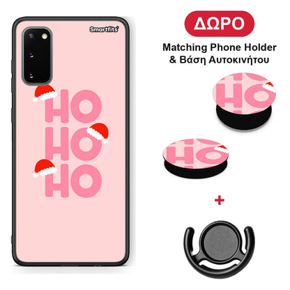 Xmas Ho Ho Ho - Samsung Galaxy S20 θήκη + Δώρο Phone Holder & Βάση Αυτοκινήτου