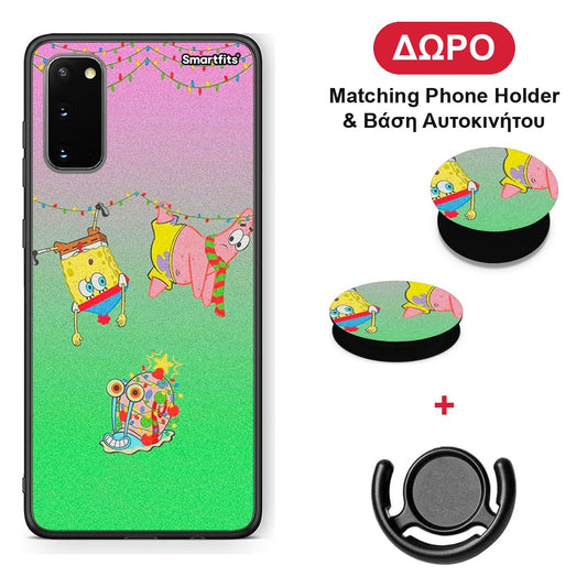 Xmas Lights - Samsung Galaxy S20 θήκη + Δώρο Phone Holder & Βάση Αυτοκινήτου