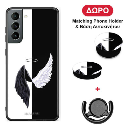 Angels Demons - Samsung Galaxy S21 θήκη + Δώρο Phone Holder & Βάση Αυτοκινήτου