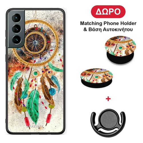 Boho DreamCatcher - Samsung Galaxy S21 θήκη + Δώρο Phone Holder & Βάση Αυτοκινήτου
