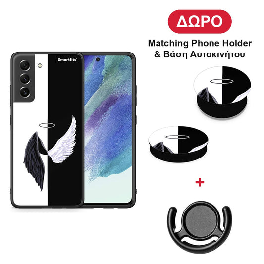 Angels Demons - Samsung Galaxy S21 FE θήκη + Δώρο Phone Holder & Βάση Αυτοκινήτου