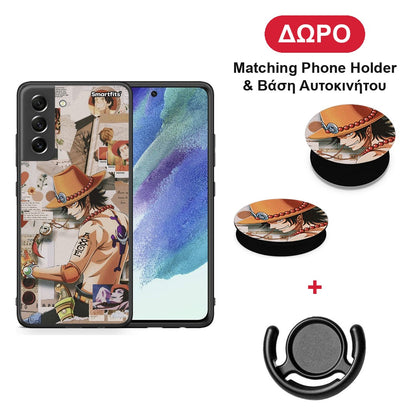 Anime Collage - Samsung Galaxy S21 FE θήκη + Δώρο Phone Holder & Βάση Αυτοκινήτου