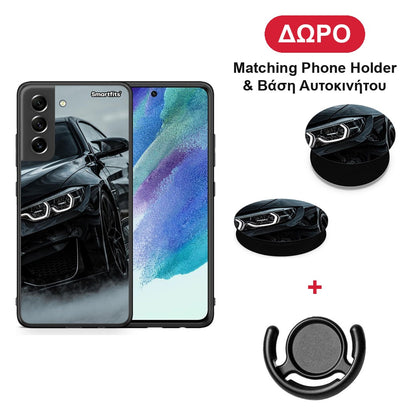 Black BMW - Samsung Galaxy S21 FE θήκη + Δώρο Phone Holder & Βάση Αυτοκινήτου