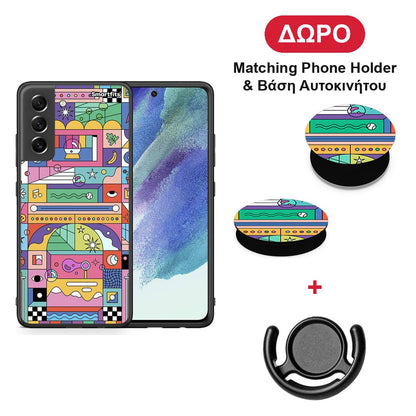 Bubbles Soap - Samsung Galaxy S21 FE θήκη + Δώρο Phone Holder & Βάση Αυτοκινήτου