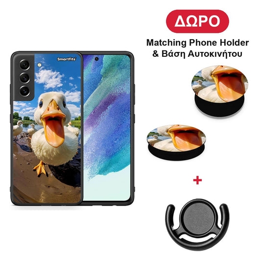 Duck Face - Samsung Galaxy S21 FE θήκη + Δώρο Phone Holder & Βάση Αυτοκινήτου