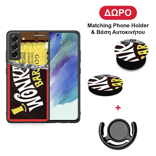 Golden Ticket - Samsung Galaxy S21 FE θήκη + Δώρο Phone Holder & Βάση Αυτοκινήτου